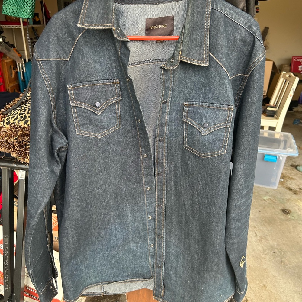 Ring of Fire Blue Jean Jacket